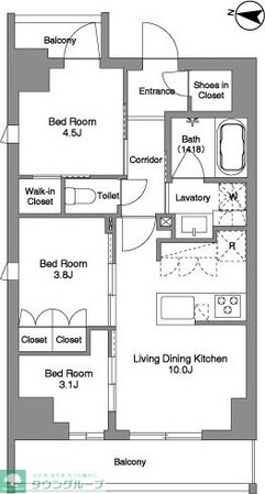 BPRレジデンス東日暮里の物件間取画像